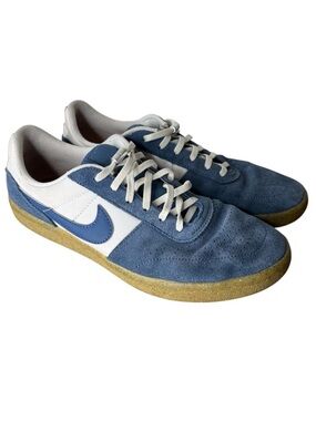 NIKE Men’s SB Team Classic Mystic Blue Suede White Gum Sole Stadium Sneakers 8